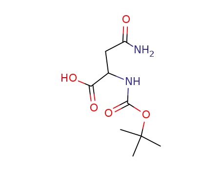 Molecular Structure of 142847-17-4 (4-AMINO-2-[(TERT-BUTOXYCARBONYL)AMINO]-4-OXOBUTANOIC ACID)