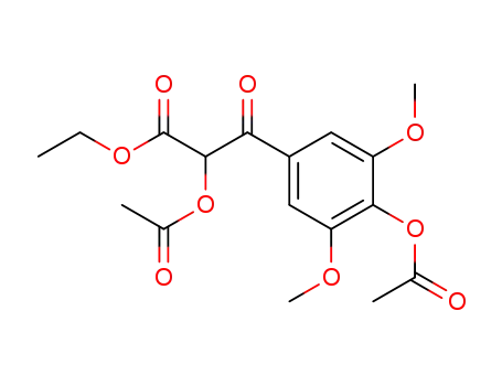 α-Acetoxy-α-<3,5-dimethoxy-4-acetoxy-benzoyl>-essigsaeure-ethylester