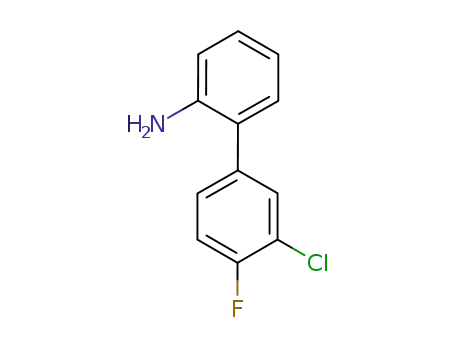 Molecular Structure of 577954-86-0 (3'-Chloro-4'-fluoro-2-biphenylaMine)