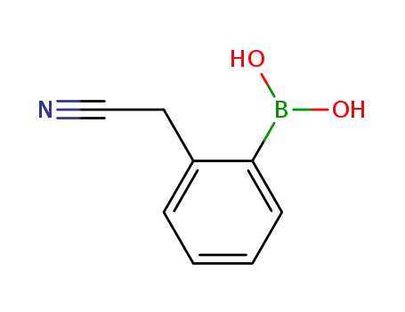 Molecular Structure of 16538-46-8 ([2-(CYANOMETHYL)PHENYL]BORONIC ACID)