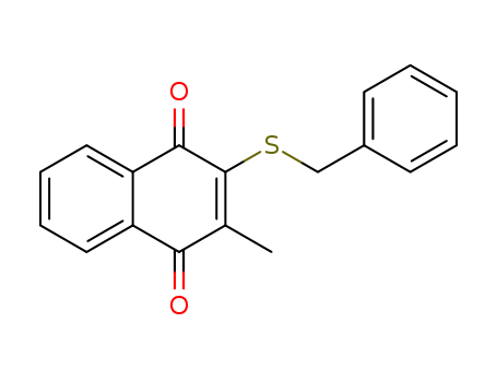 1,4-Naphthalenedione,2-methyl-3-[(phenylmethyl)thio]- cas  2593-59-1