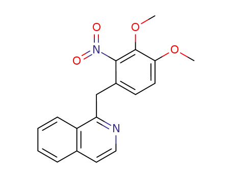 Molecular Structure of 33130-18-6 (Isoquinoline, 1-[(3,4-dimethoxy-2-nitrophenyl)methyl]-)