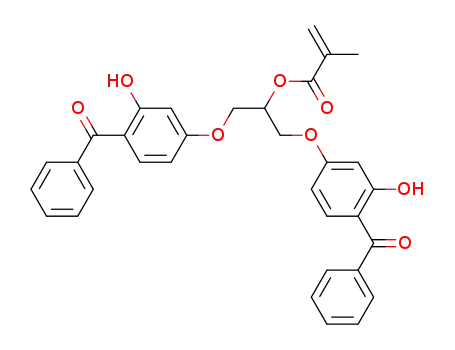 Molecular Structure of 103637-48-5 (1,3-BIS(4-BENZOYL-3-HYDROXYPHENOXY)-2-PROPYL METHACRYLATE)