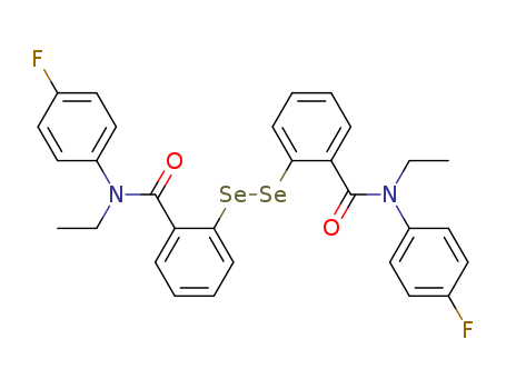 Molecular Structure of 118528-47-5 (Benzamide,2,2'-diselenobis[N-ethyl-N-(4-fluorophenyl)- (9CI))