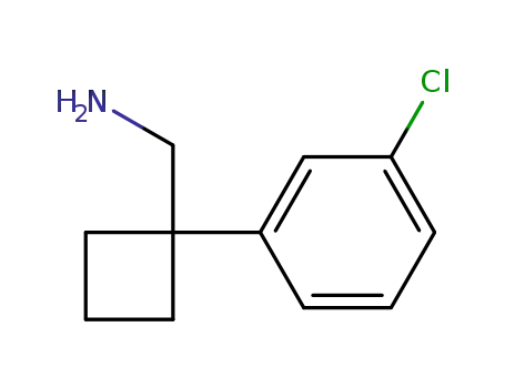 Molecular Structure of 115816-34-7 ([1-(3-chlorophenyl)cyclobutyl]methanamine)