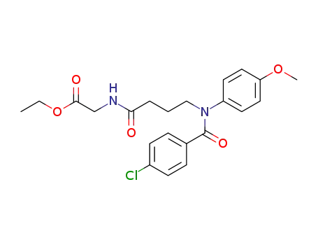 Molecular Structure of 71456-13-8 (ethyl N-[N-(p-chlorobenzoyl)-4-(p-anisidino)butyryl]glycinate)