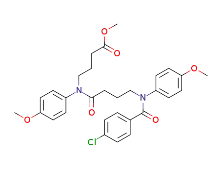 Molecular Structure of 71455-90-8 (methyl N-[N-(p-chlorobenzoyl)-4-(p-anisidino)butyryl]-4-(p-anisidino)butyrate)