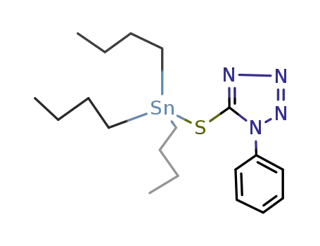 Molecular Structure of 30992-56-4 (5H-Tetrazole-5-thione, 1,4-dihydro-1-phenyl-4-(tributylstannyl)-)