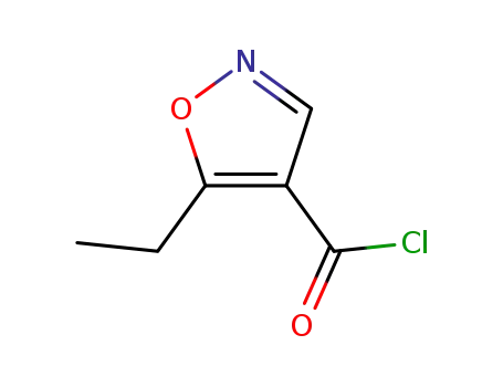 Molecular Structure of 99803-82-4 (4-Isoxazolecarbonyl chloride, 5-ethyl- (9CI))