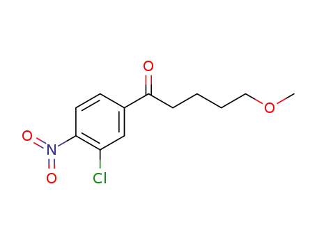 Molecular Structure of 61493-20-7 (1-Pentanone, 1-(3-chloro-4-nitrophenyl)-5-methoxy-)