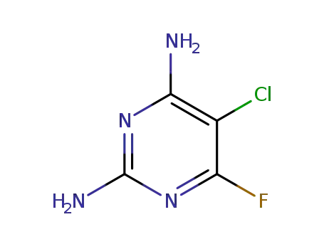 Molecular Structure of 1353054-66-6 (2,4-diamino-5-chloro-6-fluoropyrimidine)