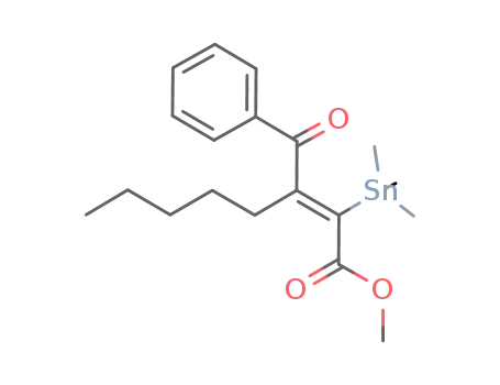 Molecular Structure of 396131-48-9 (2-Octenoic acid, 3-benzoyl-2-(trimethylstannyl)-, methyl ester, (2Z)-)