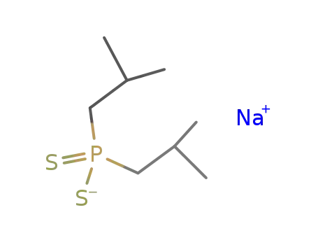 Molecular Structure of 13360-78-6 (SODIUM DI(ISOBUTYL)DITHIOPHOSPHINATE)
