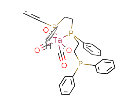 Molecular Structure of 111533-01-8 (Tantalum,
[bis[2-(diphenylphosphino)ethyl]phenylphosphine]tetracarbonylhydro-)