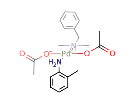Molecular Structure of 93916-94-0 (bisacetato-N,N-dimethylbenzylamine-o-toluidinepalladium(II))