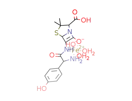 [Fe(amoxicillin)(OH)(H<sub>2</sub>O)2]