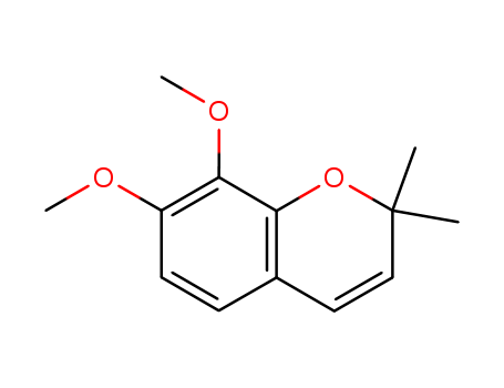 67015-35-4,7,8-dimethoxy-2,2-dimethyl-2H-chromene,7,8-dimethoxy-2,2-dimethyl-2H-benzopyran;7,8-dimethoxy-2,2-dimethyl-chromene;2H-1-Benzopyran,7,8-dimethoxy-2,2-dimethyl;eupatoriochromene B;