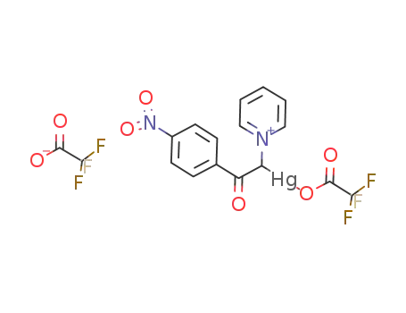 Molecular Structure of 255737-14-5 (1-(2-oxo-2-(4-nitrophenyl)-1-trifluoroacetoxymercurioethyl)pyridinium trifluoroacetate)