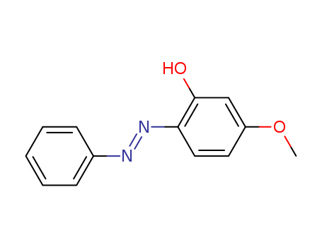 Molecular Structure of 105755-45-1 (Phenol, 5-methoxy-2-(phenylazo)-, (E)-)