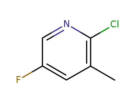 Molecular Structure of 38186-84-4 (2-Chloro-5-fluoro-3-methylpyridine)