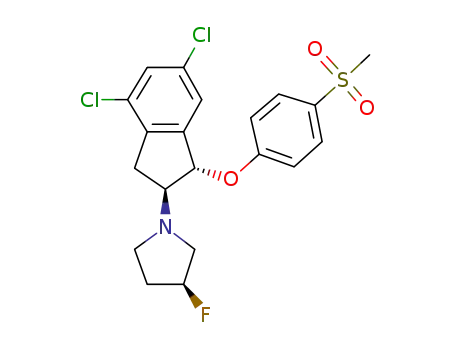 (S)-1-[(1S,2S)-4,6-dichloro-1-(4-methanesulfonylphenoxy)indan-2-yl]-3-fluoropyrrolidine