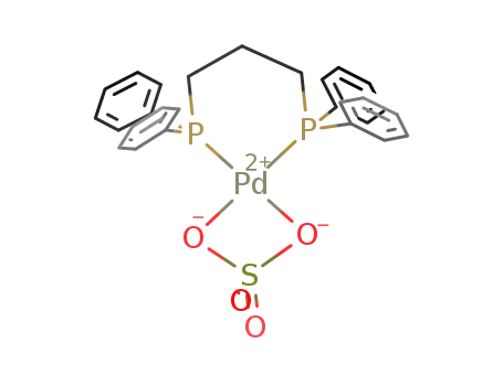 Molecular Structure of 874569-73-0 ([Pd(SO<sub>4</sub>)(1,3-bis(diphenylphosphino)propane)])