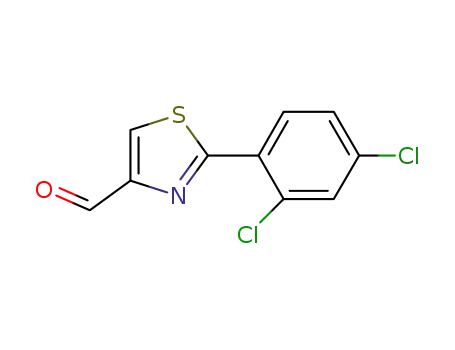 Molecular Structure of 150162-48-4 (2-(2,4-dichlorophenyl)thiazole-4-carbaldehyde)