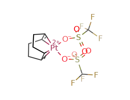 Molecular Structure of 353796-98-2 ((1,5-cyclooctadiene)platium(II) bis(trifluromethylsulfonate))