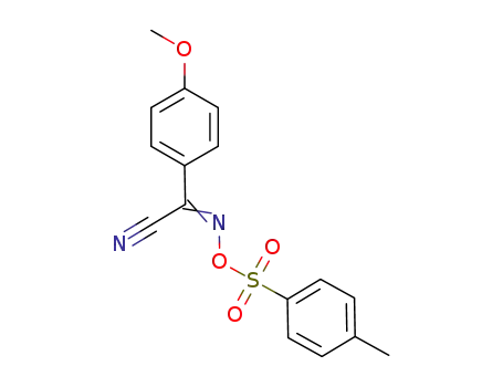 Molecular Structure of 82424-53-1 ((Z,E)-2-(4-METHOXYPHENYL)([((4-METHYLPHENYL)SULPHONYL)OXY]IMINO)ACETONITRILE)
