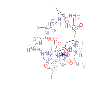 Molecular Structure of 22601-59-8 (Bacitracin F, 1-[N-[[2-(1-amino-2-methylbutyl)-4,5-dihydro-4-thiazolyl]carbonyl]-l-leucine]-)