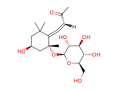 3-Buten-2-one,4-[(2R,4S)-2-(b-D-glucopyranosyloxy)-4-hydroxy-2,6,6-trimethylcyclohexylidene]-,(3S)-