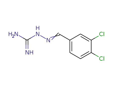 Molecular Structure of 61072-54-6 (Hydrazinecarboximidamide, 2-[(3,4-dichlorophenyl)methylene]-)