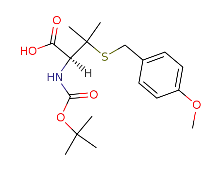 Molecular Structure of 106306-57-4 (BOC-BETA,BETA-DIMETHYL-D-CYS(MOB)-OH)