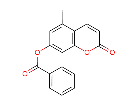 Molecular Structure of 113765-78-9 (2H-1-Benzopyran-2-one, 7-(benzoyloxy)-5-methyl-)