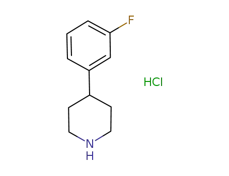 Molecular Structure of 104774-94-9 (4-(3-FLUOROPHENYL)-PIPERIDINE HYDROCHLORIDE)