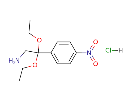 Molecular Structure of 107476-80-2 (2,2-Diethoxy-2-(4-nitro-phenyl)-ethylamine)
