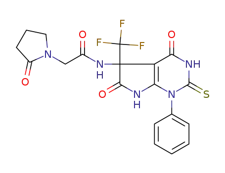 N-{4,6-dioxo-1-phenyl-2-thioxo-5-trifluoromethyl-2,3,4,5,6,7-hexahydro-1H-pyrrolo[2,3-d]pyrimidin-5-yl}-2-(2-oxopyrrolidin-1-yl)acetamide