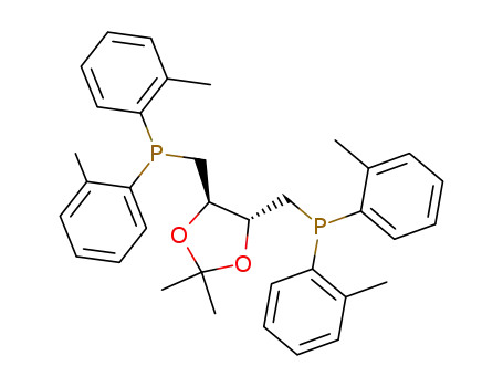 Molecular Structure of 57221-94-0 (Phosphine,[(2,2-dimethyl-1,3-dioxolane-4,5-diyl)bis(methylene)]bis[bis(2-methylphenyl)-,(4R-trans)- (9CI))