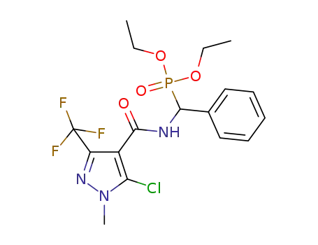 diethyl((5-chloro-1-methyl-3-(trifluoromethyl)-1H-pyrazole-4-carboxamido)(phenyl)methyl)phosphonate