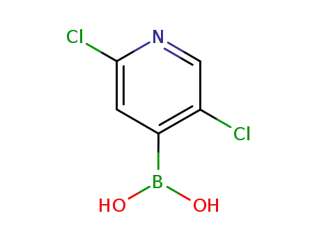 Molecular Structure of 847664-64-6 (2,5-DICHLOROPYRIDINE-4-BORONIC ACID)