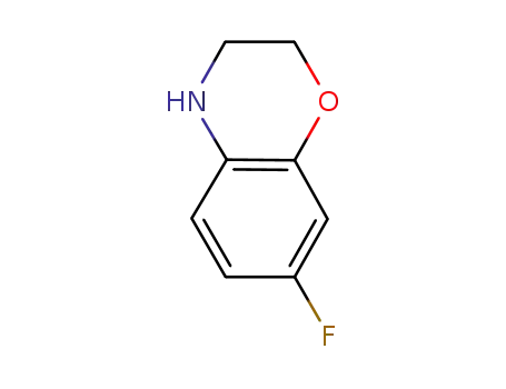 Molecular Structure of 56346-41-9 (7-Fluoro-3,4-dihydro-2H-benzo[1,4]oxazine)