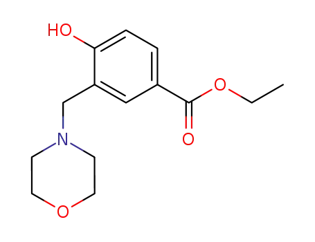 Molecular Structure of 78330-02-6 (ethyl 4-hydroxy-3-(morpholin-4-ylmethyl)benzoate)