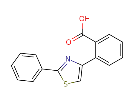 Molecular Structure of 60510-56-7 (2-(2-PHENYL-1,3-THIAZOL-4-YL)BENZENECARBOXYLIC ACID)