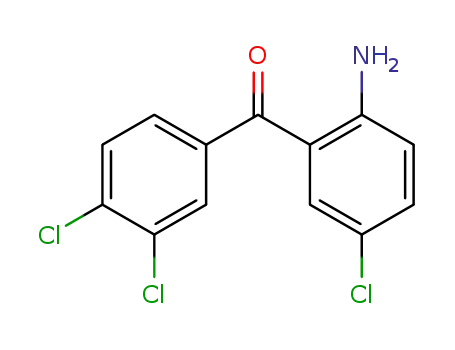 Molecular Structure of 4025-08-5 (Methanone, (2-amino-5-chlorophenyl)(3,4-dichlorophenyl)-)