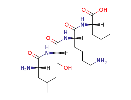 Molecular Structure of 162559-45-7 (H-LEU-SER-LYS-LEU-OH)