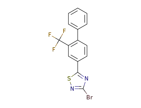 Molecular Structure of 1373522-77-0 (3-bromo-5-(2-(trifluoromethyl)-[1,1'-biphenyl]-4-yl)-1,2,4-thiadiazole)