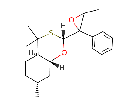 Molecular Structure of 142798-78-5 (4H-1,3-Benzoxathiin,
hexahydro-4,4,7-trimethyl-2-(3-methyl-2-phenyloxiranyl)-)