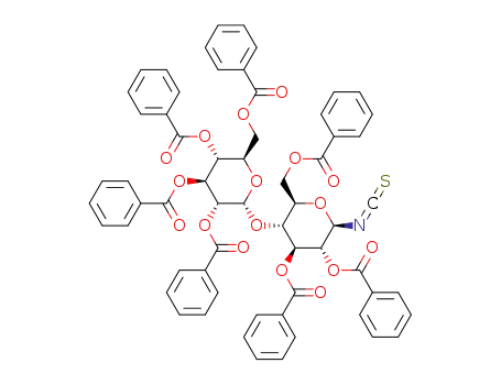 Molecular Structure of 1394907-72-2 (1-hepta-O-benzoyl-β-D-maltosyl isothiocyanate)