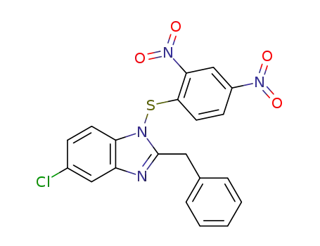 1H-Benzimidazole, 5-chloro-1-[(2,4-dinitrophenyl)thio]-2-(phenylmethyl)-