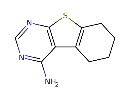 Molecular Structure of 4994-88-1 (5,6,7,8-TETRAHYDRO-BENZO[4,5]THIENO[2,3-D]PYRIMIDIN-4-YLAMINE)